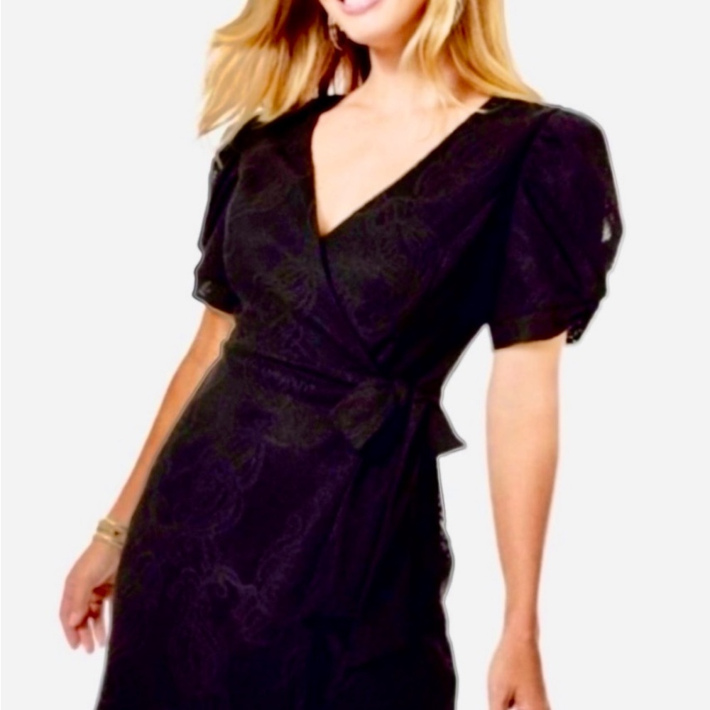 Lilly Pulitzer Black Crochet Jasleen Romper